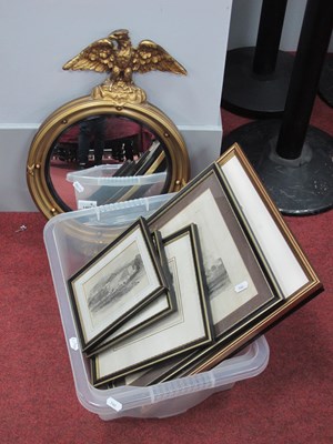 Lot 1466 - XIX Century Gilt Wood Mirror, with eagle...