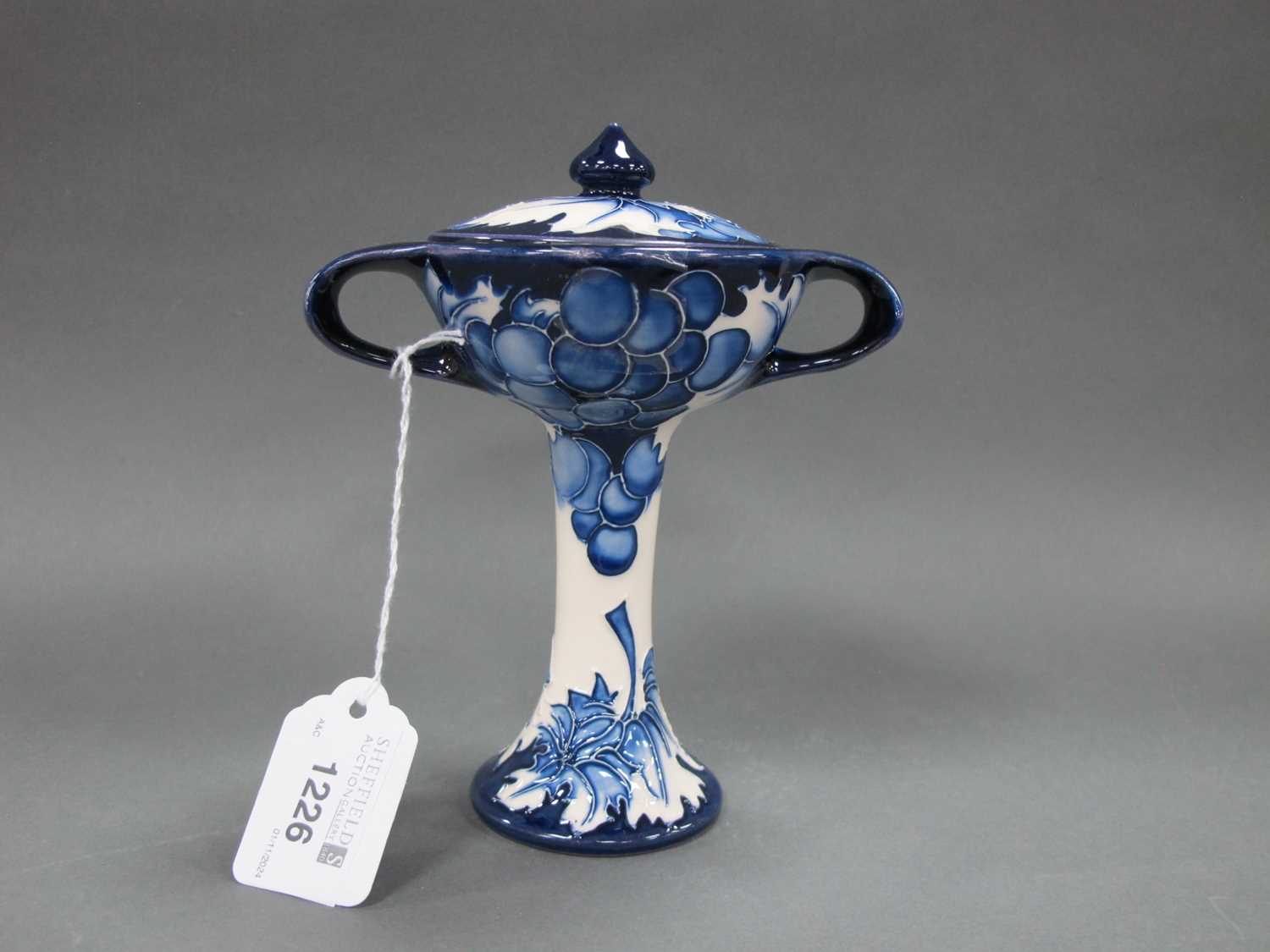 Lot 1226 - A Moorcroft Pottery Twin Handled Bonbonniere,...