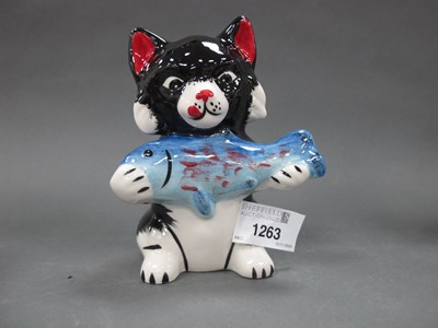 Lot 1263 - Lorna Bailey - Piky the Cat, 12cm high.