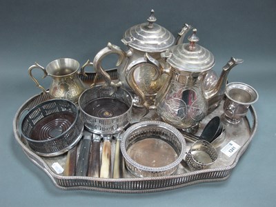 Lot 1241 - A Silver plated Four Piece Tea Set, three...