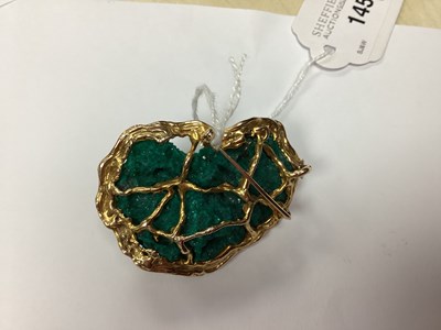 Lot 145 - An Abstract Style Geode and Pearl Set Pendant...