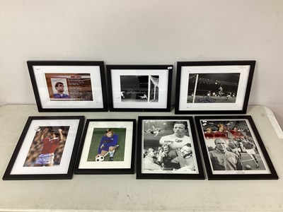 Lot 455 - Framed Autographed Footballer Prints - Geoff...