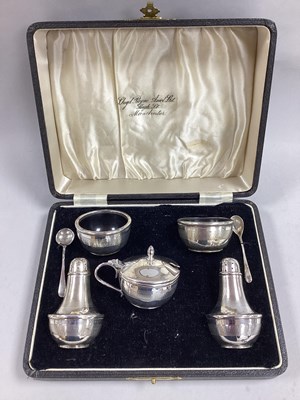 Lot 1 - A Hallmarked Silver Cruet Set, JGLtd,...