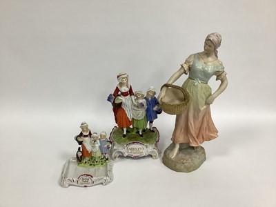 Lot 1036 - A Royal Dux Porcelain Figure of a Lady Holding...