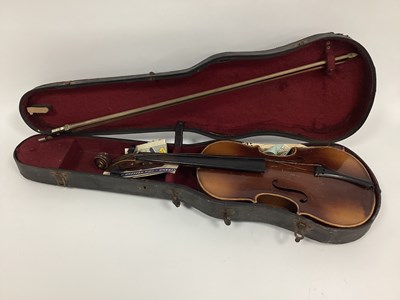 Lot 1389 - An Early XX Century Violin, with two-piece...