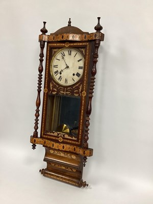 Lot 1463 - An American Rosewood and Marquetry Inlaid Drop...