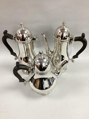 Lot 264 - A Silver Plated Three Piece Teaset, comprising...