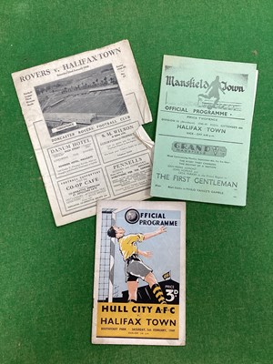 Lot 720 - 1948-9 Halifax Town Away Programmes, at Hull,...