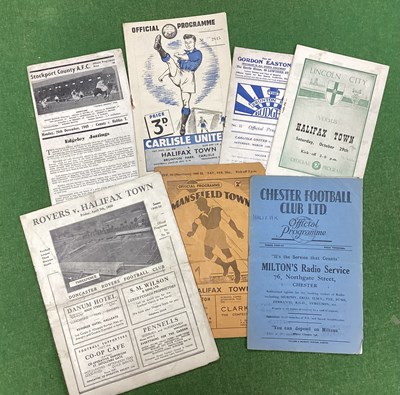 Lot 721 - 1949-50 Halifax Town Away Programmes at...