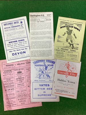 Lot 722 - Halifax Town Away Programmes 50-1 at Mansfield,...