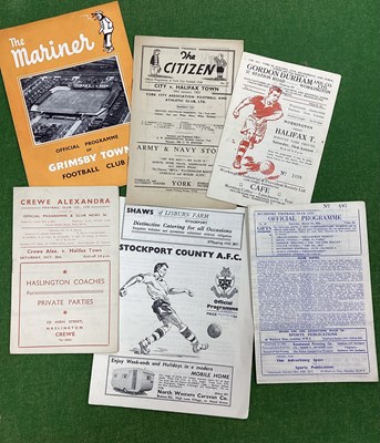 Lot 723 - Halifax Town Away Programmes 52-3 at Crewe,...