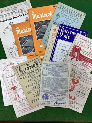 Lot 724 - Halifax Town Away Programmes 53-4 at Barnsley,...