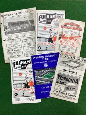 Lot 866 - Leeds United Away Programmes 51-2 at Everton...