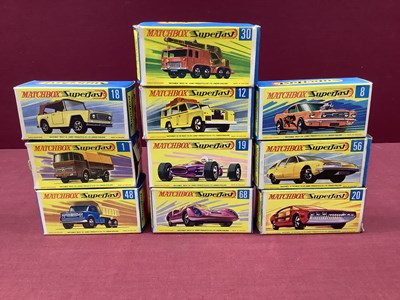 Lot 835 - Ten Original Matchbox 1:75 Superfast, all...