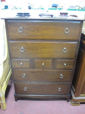 Lot 1524 - Stag Mahogany Chest of Drawers, with two long...