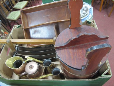 Lot 1407 - Mahogany Cutlery Tray, French herb cutter, wig...