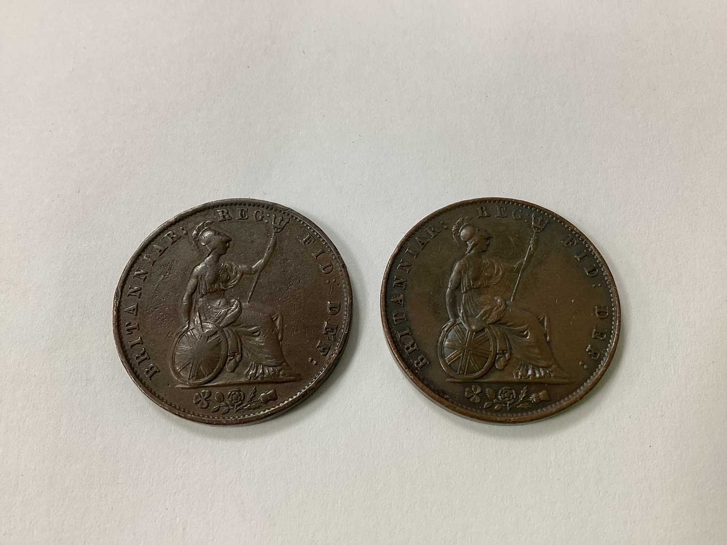 Lot 468 - 1845 Rare Victoria Young Head GB Half Penny,...