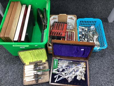 Lot 185 - A Large Mixed Lot of Assorted Cutlery,...