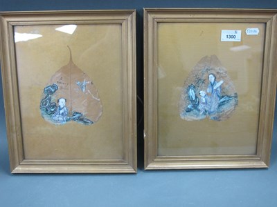 Lot 1300 - XX Century Pair of Japanese Paintings on...