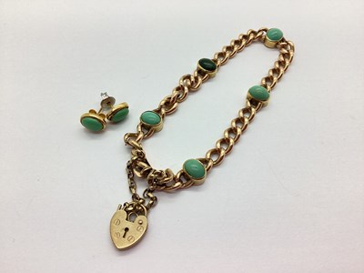 Lot 66 - An Antique Style Turquoise Set Bracelet, the...