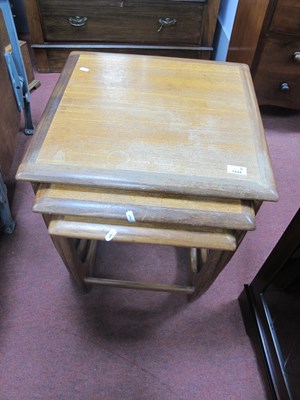 Lot 1544 - G Plan Nest of Three Teak Coffee Tables, on U...