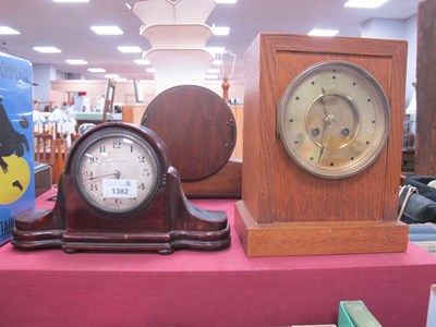 Lot 1382 - Early XX Century Mahogany Dome Cased Mantle...