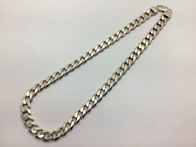 Lot 117 - A Chunky Curb Link Chain, stamped "925", 52cm...