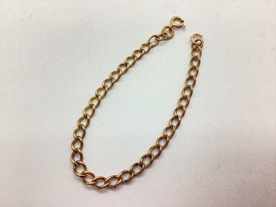 Lot 45 - A Dainty Curb Link Bracelet, to clasp stamped "...