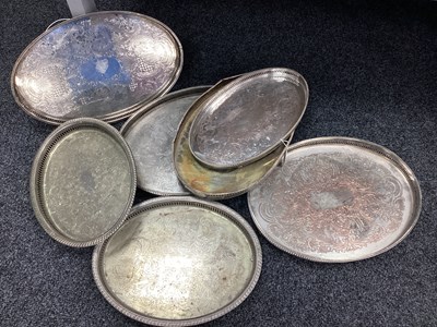 Lot 186 - An Assortment of Plated Oval Trays, of...