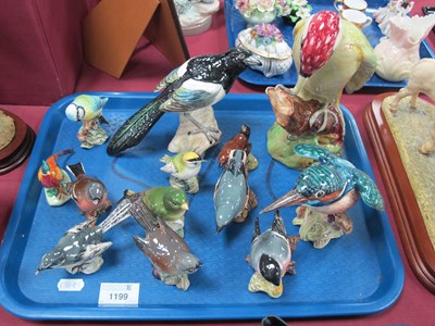 Lot 1199 - Beswick Figures. 'Chaffinch',' Greenfinch',...