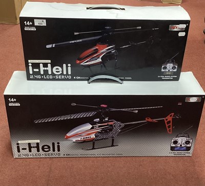 Lot 423 - Two R/C (Radio Controlled) I-Heli Helicopter...