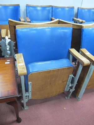 Lot 1510 - Mid XX Century Single Theatre Seat, with blue...