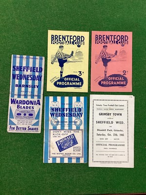 Lot 911 - Sheffield Wednesday Programmes, 1944-5 v....