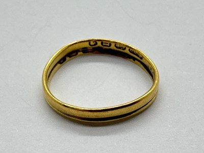 Lot 114 - A Bonded Wedding Band Ring, comprising two...