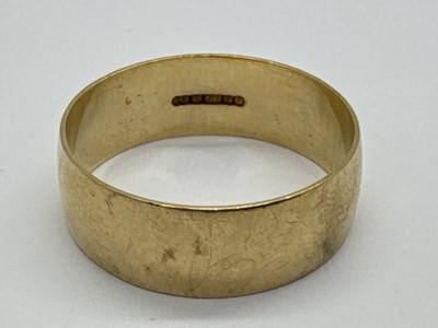 Lot 111 - A 9ct Gold Wide Wedding Band Ring, of plain...