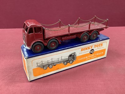 Lot 856 - Dinky Supertoys No 505 Foden Flat Truck with...