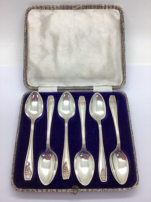 Lot 18 - A Set of Six Hallmarked Silver Teaspoons, E.V,...