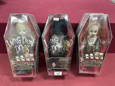 Lot 788 - Three Mezco Living Dead Dolls. Series 5...