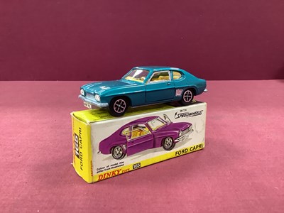 Lot 862 - Dinky No 165 Ford Capri, mettallic green,...