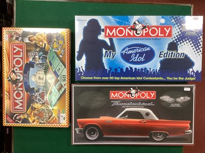 Lot 586 - Three Monopoly Board Games comprising of DESI...