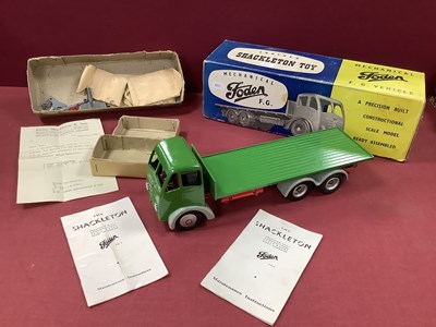 Lot 830 - A Shackleton Foden Flat Bed Lorry, green/light...