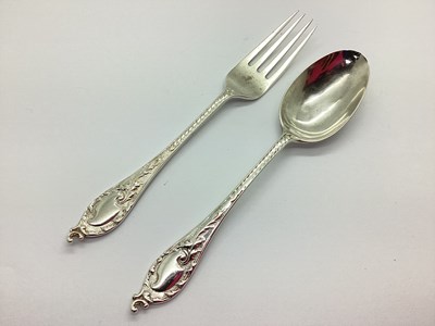 Lot 10 - Victorian Hallmarked Silver Matched Dessert...