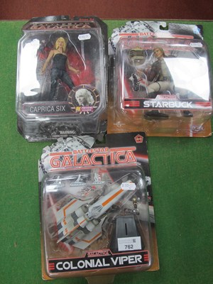 Lot 762 - Three Battlestar Galactica Themed Plastic...