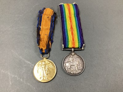 Lot 646 - WWI York and Lancaster Regiment Medal Duo;...