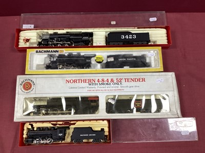 Lot 648 - Four HO scale American outline steam...