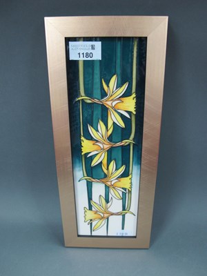 Lot 1180 - A Moorcroft Pottery Plaque, decorated in the...