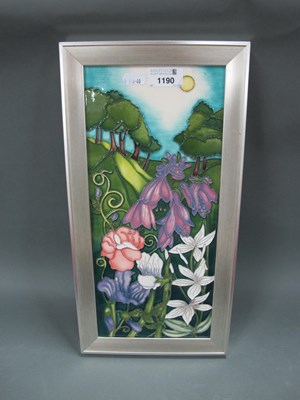 Lot 1190 - A Moorcroft Pottery Plaque, decorated in the...