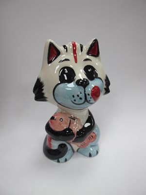 Lot 1231 - Lorna Bailey - Good Catch the Cat, 13.5cm high.