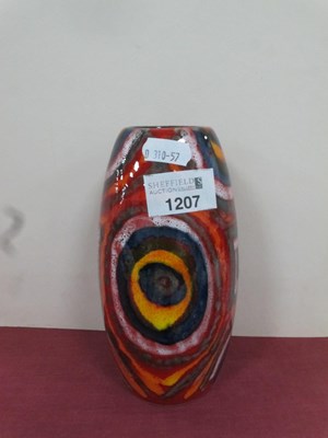 Lot 1207 - Anita Harris 'Labyrinth' Skittle Vase, gold...