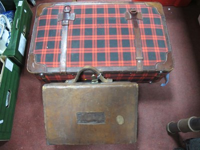 Lot 1113 - Golden Leaf Suitcase, early XX Century leather...